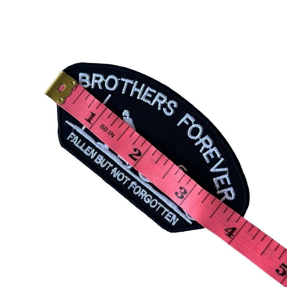 Brothers Forever Biker Motorcycle Iron On Embroidered Patch - Picture 3 of 4